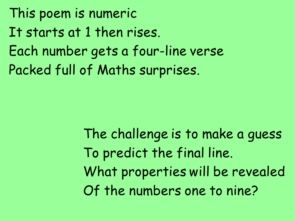 Number Rhyme