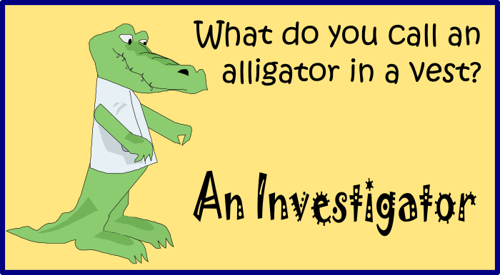 Alligator in a vest