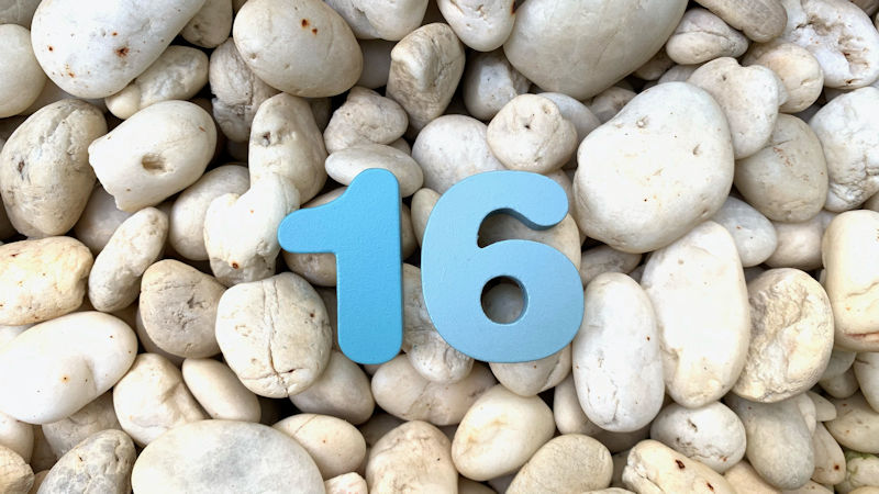 The number sixteen The number sixteen